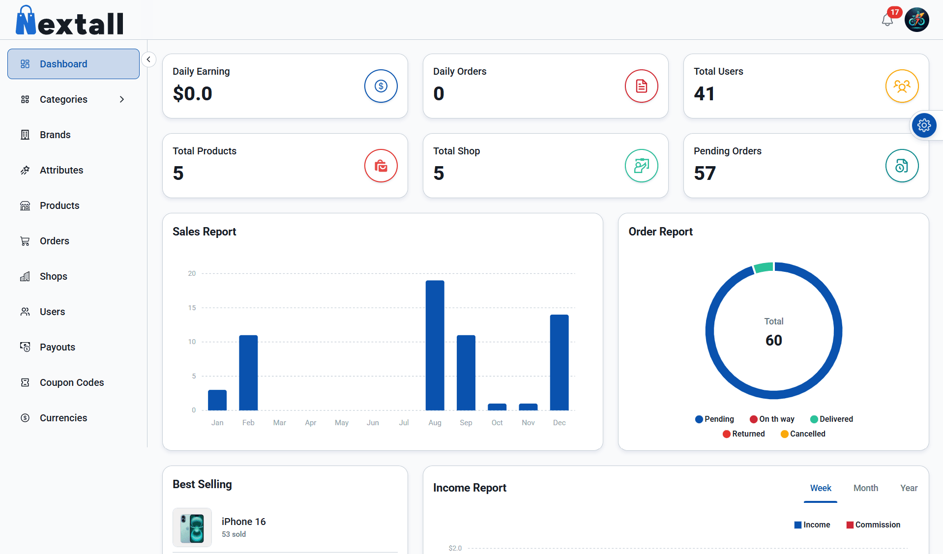 Admin Control Panel