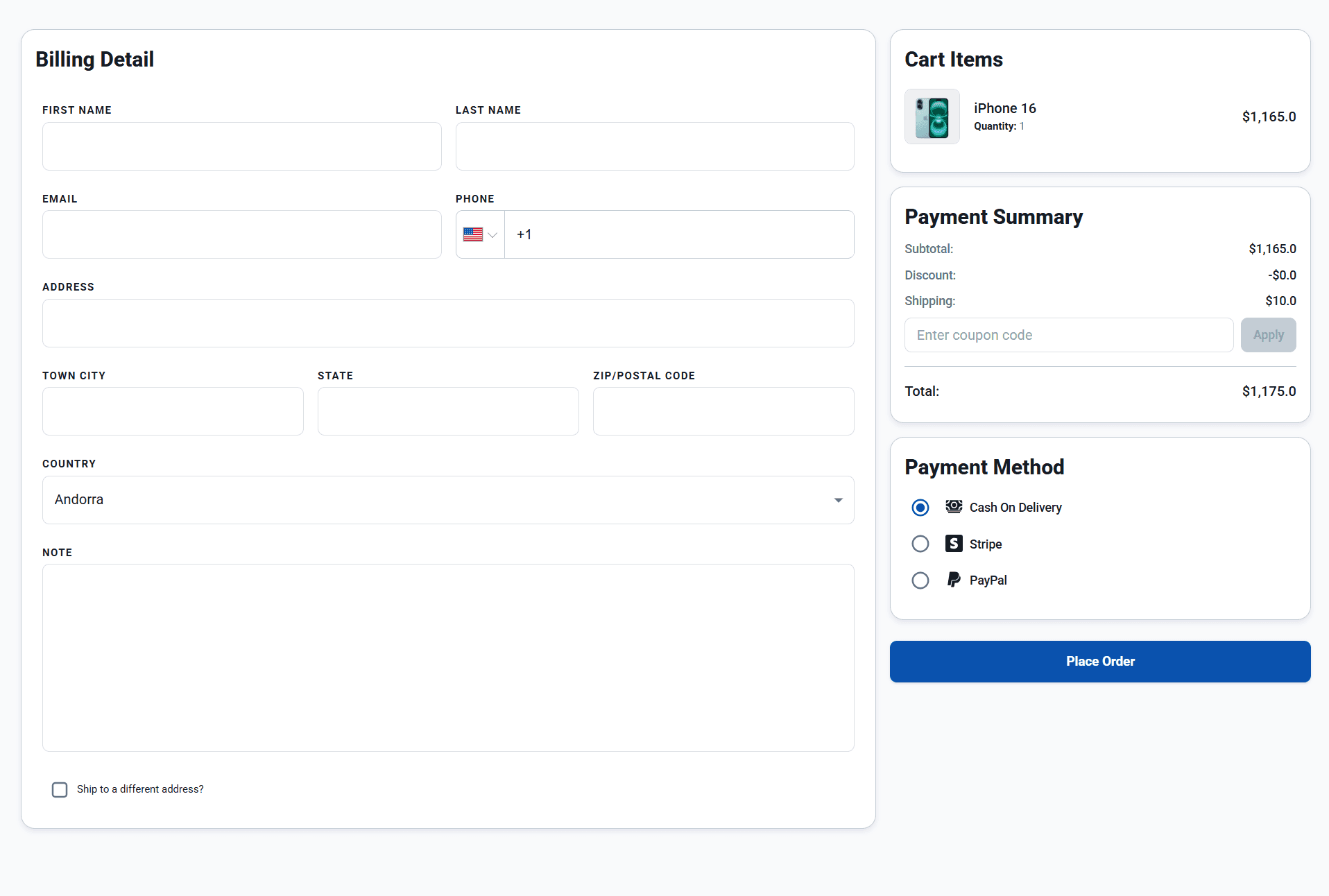Checkout Experience